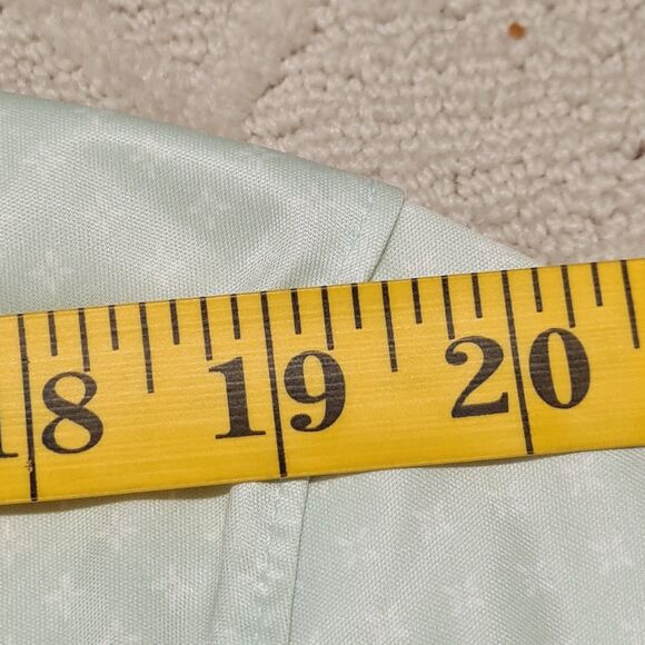 Swannies Golf Polo Shirt Mens 2XL Diamond Geometric Mint Green Activewear Preppy - Picture 5 of 7